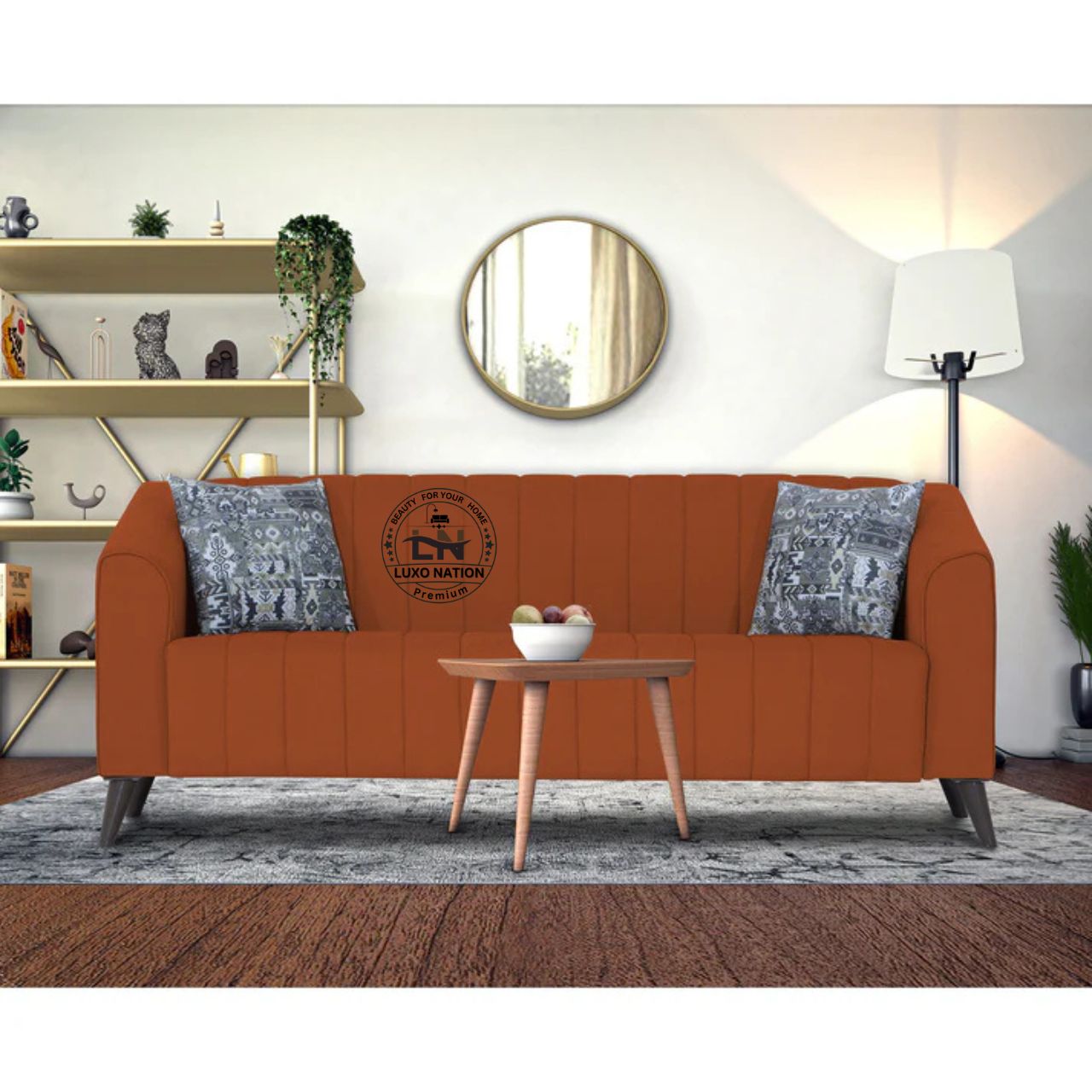 Luxo Nation Modern Luxury Sofa in Premium Velveto Suede & Stylish sofa